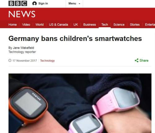 Germany has baned sales of children's smartwatches