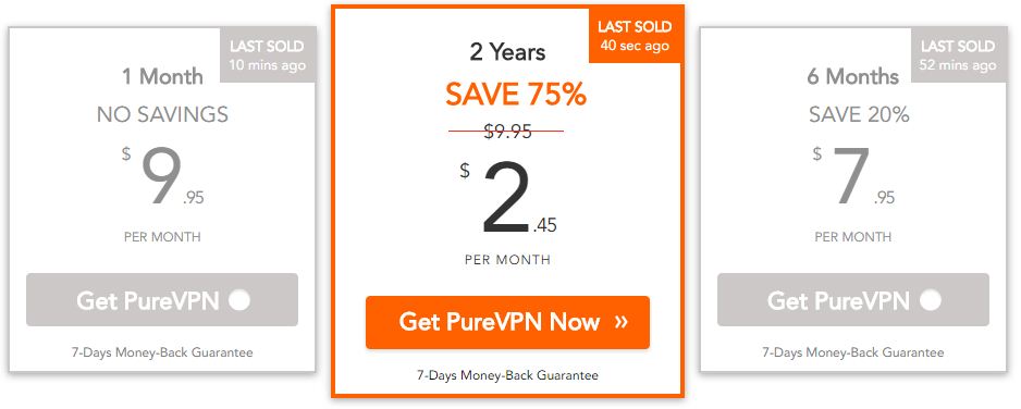 Get 2 years plan on PureVPN