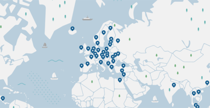 new servers map of nordvpn