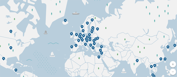 new servers map of nordvpn
