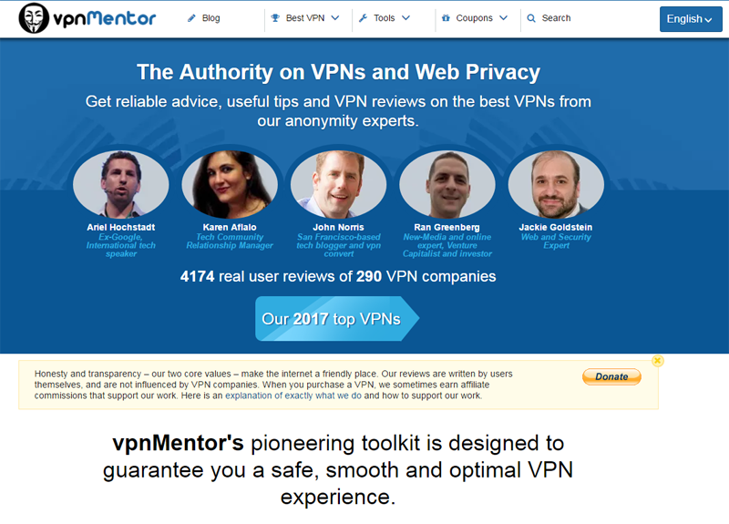 website of vpnmentor